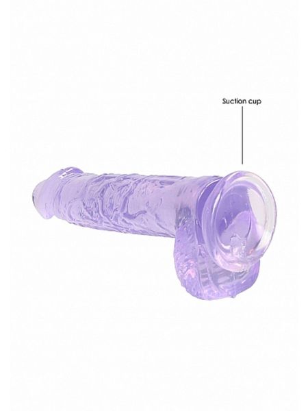 6"" / 15 cm Realistic Dildo With Balls - Purple - 5