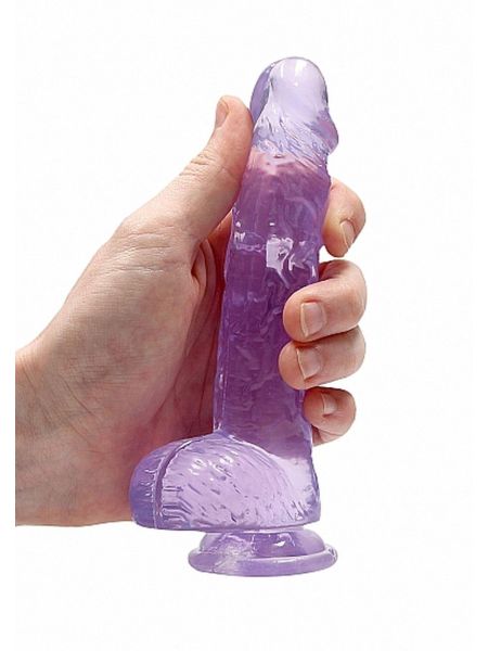 6"" / 15 cm Realistic Dildo With Balls - Purple - 7