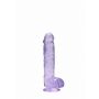 6"" / 15 cm Realistic Dildo With Balls - Purple - 2