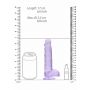 6"" / 15 cm Realistic Dildo With Balls - Purple - 4