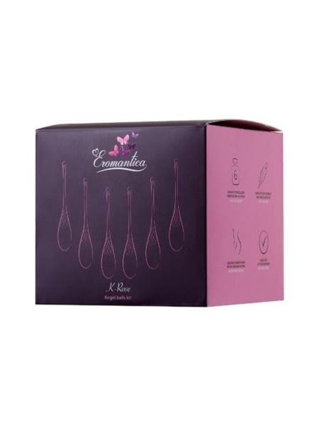 xEROMANTICA Set of 6 vaginal balls K-ROSE,silicone, pink - 2
