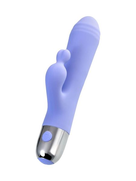 Vibrator with clitoral stimulation Flovetta Crocus, silicone, purple, 17.5 cm - 5