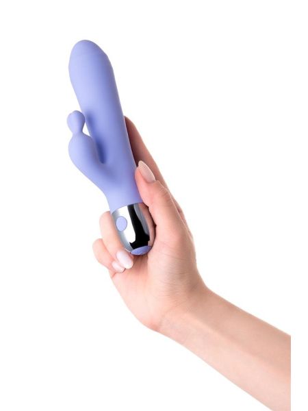 Vibrator with clitoral stimulation Flovetta Crocus, silicone, purple, 17.5 cm - 7