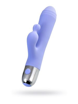 Vibrator with clitoral stimulation Flovetta Crocus, silicone, purple, 17.5 cm