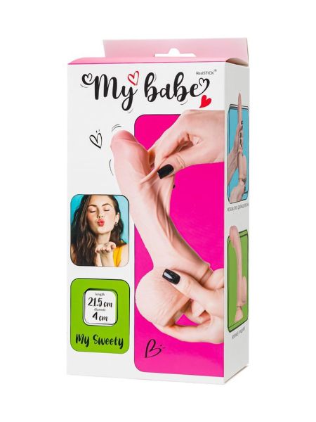 Dildo My babe by RealStick My Sweety, flesh,TPE, 21,5cm - 13