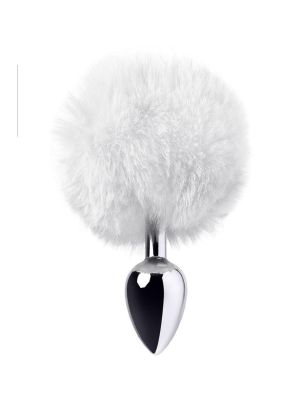 Silver anal plug TOYFA Metal with faux fur - image 2