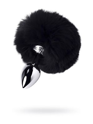 Silver anal plug TOYFA Metal with faux fur