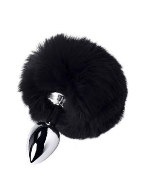 Silver anal plug TOYFA Metal with faux fur - image 2
