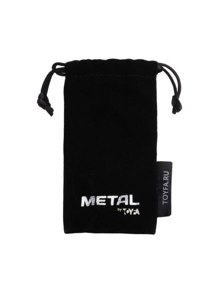 Red anal plug TOYFA Metal with black gem - 7