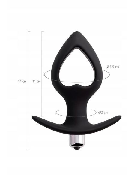 TOYFA POPO Pleasure Anal Plug Cordis M Vibro Black - 3