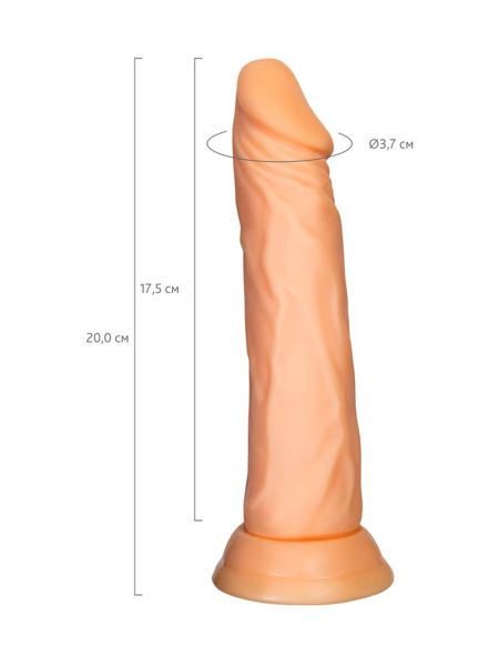 A-TOYS Realistic dildo Toon, TPE, nude, 17,5 cm - 5
