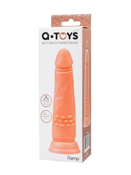 A-TOYS, Realistic Dildo, TPE, Flesh, 16.8 cm