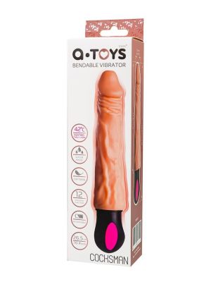 A-TOYS  Realistic Vibrator with heating, TPE, 12 Modes, bendable, recharble