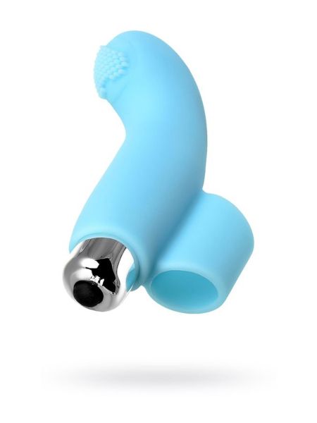 JOS DANKO, Finger vibrator for G-point stimulation, silicone, blue, 9.5 cm