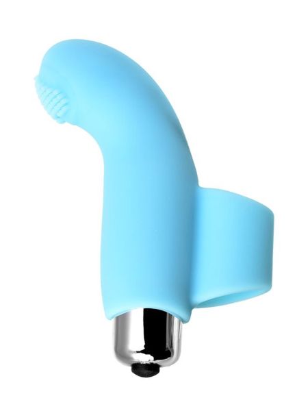 JOS DANKO, Finger vibrator for G-point stimulation, silicone, blue, 9.5 cm - 3