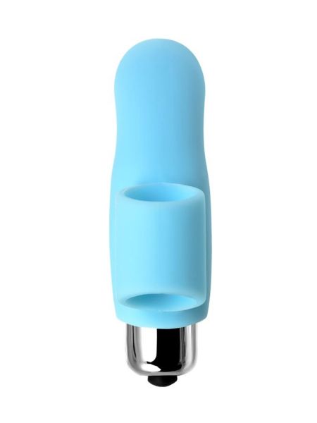 JOS DANKO, Finger vibrator for G-point stimulation, silicone, blue, 9.5 cm - 4