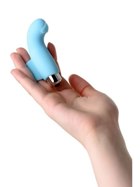 JOS DANKO, Finger vibrator for G-point stimulation, silicone, blue, 9.5 cm - 7