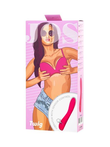 Unrealistic JOS Twig vibrator, 5 vibration modes, silicone, pink, 20.5 cm, O 3.4 cm - 8