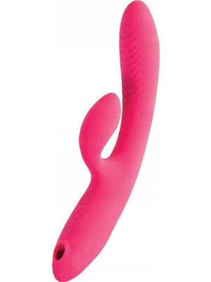 JOS Vibrator with vacuum wave stimulation Enila, silicone, pink, 23 cm - image 2