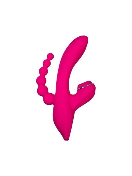 JOS Stimulator 3 in 1 Tripling, silicone, pink, 21cm
