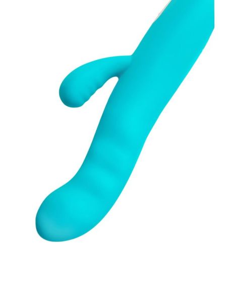 JOS Vibrator-rotator with clitoral stimulation JOS MERRY-SWI, silicone, blue, 20.7 cm - 12