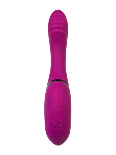 JOS Vibrator with clitoral stimulator JOS Spin, silicone, purple, 23 cm - 2