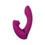 JOS Vibrator with clitoral stimulator JOS Spin, silicone, purple, 23 cm - 5