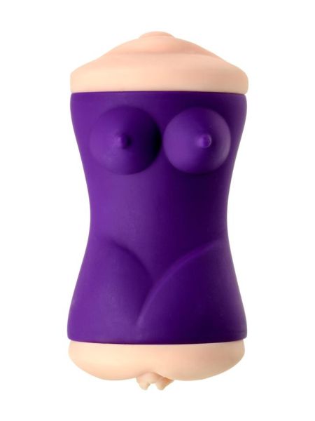 JOS YARA, Masturbator double-sided, TPR, fleshy, 17.5 cm - 2