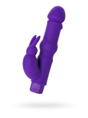 A-TOYS, Vibrator with clitoral stim, Silicone, Purple, 18 cm - image 2