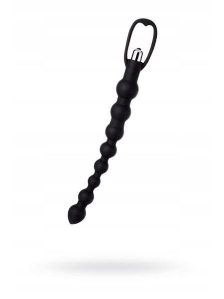 A-TOYS, Anal Vibration Chain, Silicone, Black, 34 cm - 2
