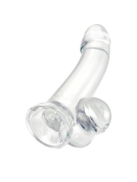 Realistic dildo A-Toys by TOYFA Cryst, TPE, transparent, 15 cm - 4
