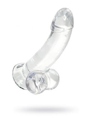 Realistic dildo A-Toys by TOYFA Cryst, TPE, transparent, 15 cm