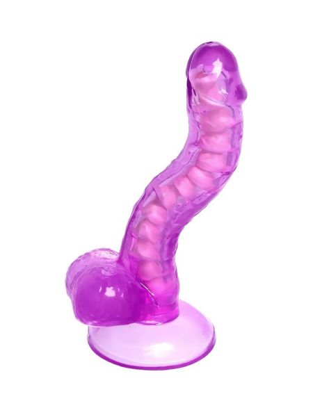 Realistic dildo A-Toys by TOYFA Celiam, TPE, purple, 20.5 cm - 4