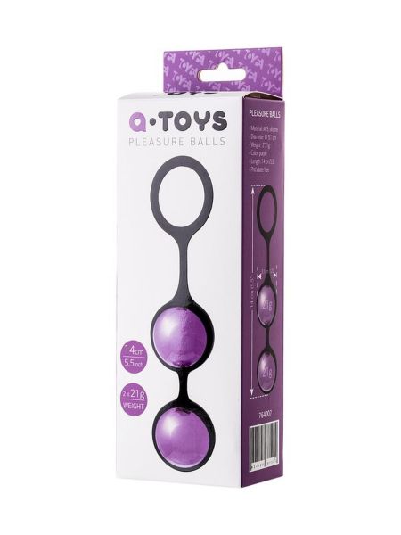 A-TOYS, Vaginal balls, ABS plastic, Purple, O 3.1 cm - 3