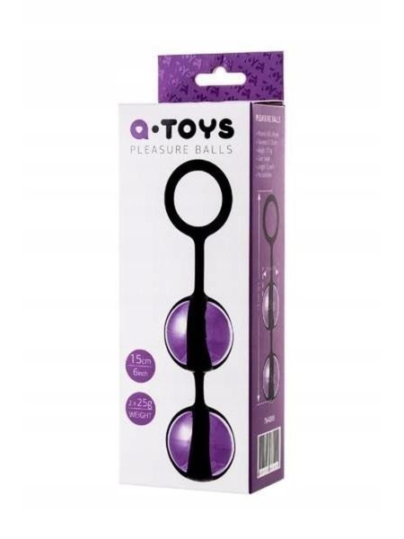 A-TOYS, Vaginal balls, ABS plastic, Purple, O 3.5 cm
