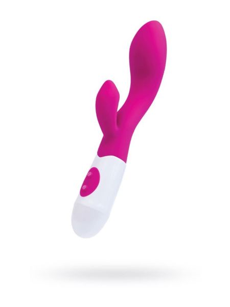 A-TOYS, Vibrator Fela with Clitoral Stimulator, Silicone, Pink, 20.5 cm, 10 speeds, 2xAAA