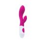 A-TOYS, Vibrator Fela with Clitoral Stimulator, Silicone, Pink, 20.5 cm, 10 speeds, 2xAAA - 3