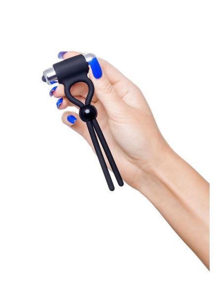 A-Toys Erection enhancing lasso Ect , black, silicone, 14cm - 4