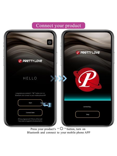 PRETTY LOVE - August, Mobile APP Long-distance Control 12 vibration functions, ABS Silicone, USB rechargeable - 8