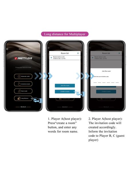 PRETTY LOVE - August, Mobile APP Long-distance Control 12 vibration functions, ABS Silicone, USB rechargeable - 3