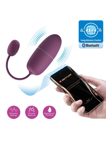 PRETTY LOVE - Nymph, 12 vibration functions Mobile APP Long-distance Control, ABS, 1 AAA battery - 20