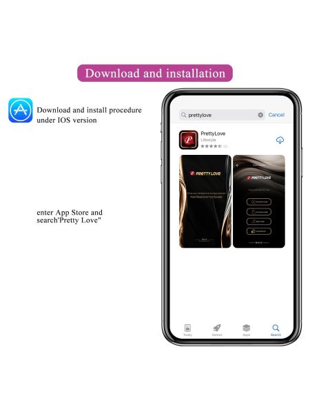 PRETTY LOVE - Nymph, 12 vibration functions Mobile APP Long-distance Control, ABS, 1 AAA battery - 9