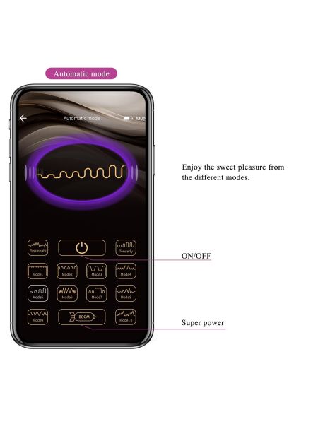 PRETTY LOVE - Nymph, 12 vibration functions Mobile APP Long-distance Control, ABS, 1 AAA battery - 6