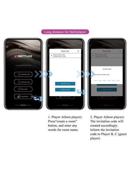PRETTY LOVE - Nymph, 12 vibration functions Mobile APP Long-distance Control, ABS, 1 AAA battery - 3