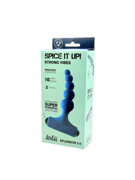 Anal Plug with Rechargeable Bullet Spice it Up Splendor 2.0