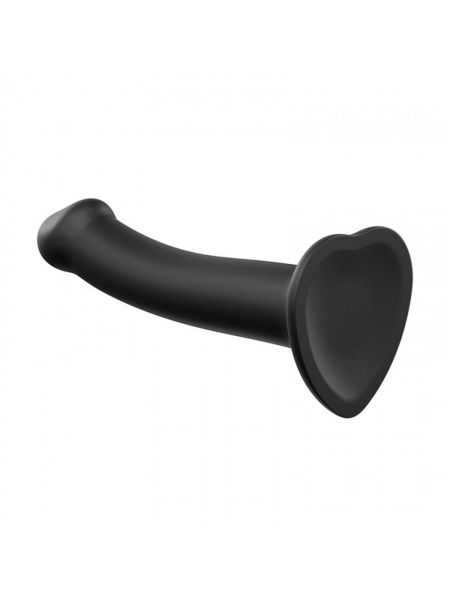SEMI-REALISTIC DUAL DENSITY BENDABLE DILDO BLACK - M - 4