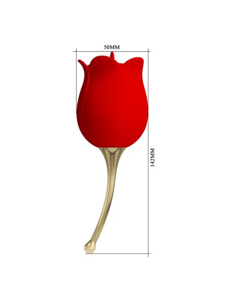 PRETTY LOVE - Rose Lover, 12 vibration functions 12 licking settings - 8