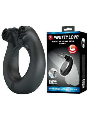 VIBRANT PENIS RING DAHLIA, 12 vibration functions memory function
