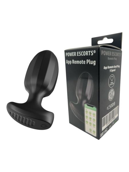 Power Escorts - BR192 - Remote Vibrating Plug - App Controled - Silicone - 2