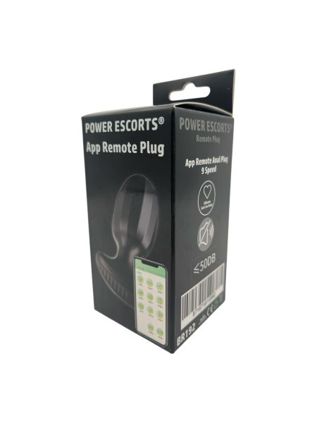 Power Escorts - BR192 - Remote Vibrating Plug - App Controled - Silicone - 6